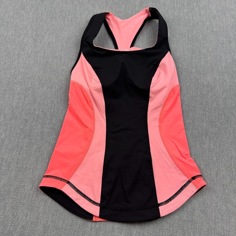 Lululemon Tank Top Womens 2 Pink Cardio Kick Racerback Performance Yoga Gym